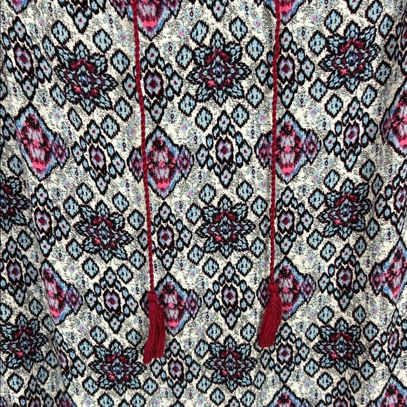 Beachlunchlounge Kayla Boho Sleeveless Tassel Dress Medium Antique Claret - Picture 7 of 13